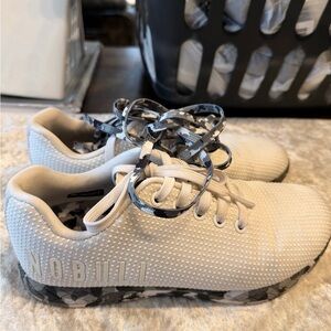 NOBULL White Camo Trainers with Patterned Soles